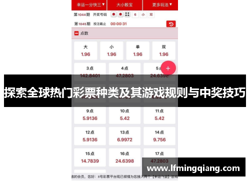探索全球热门彩票种类及其游戏规则与中奖技巧